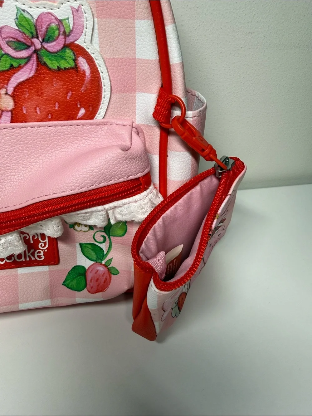 Strawberry Shortcake Small Backpack Coin Purse Pink Red